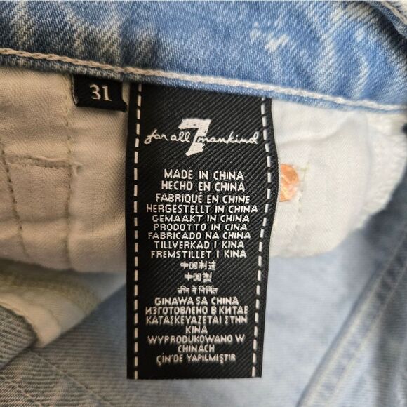 7FAM Alexa two tone high rise straight cropped jeans in Mulholland Drive 31 - Picture 8 of 15